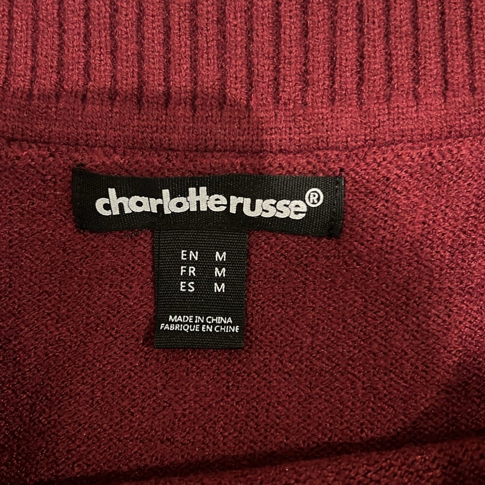 Charlotte Russe Deep Red A-Line Skirt - Picture 7 of 7